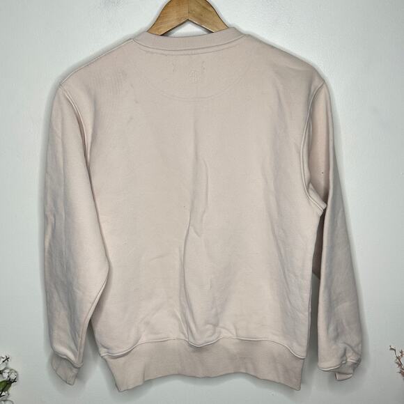 ANINE BING Tiger Muse Sweatshirt Taupe Cream Sz S $220 {X12} - Picture 5 of 7
